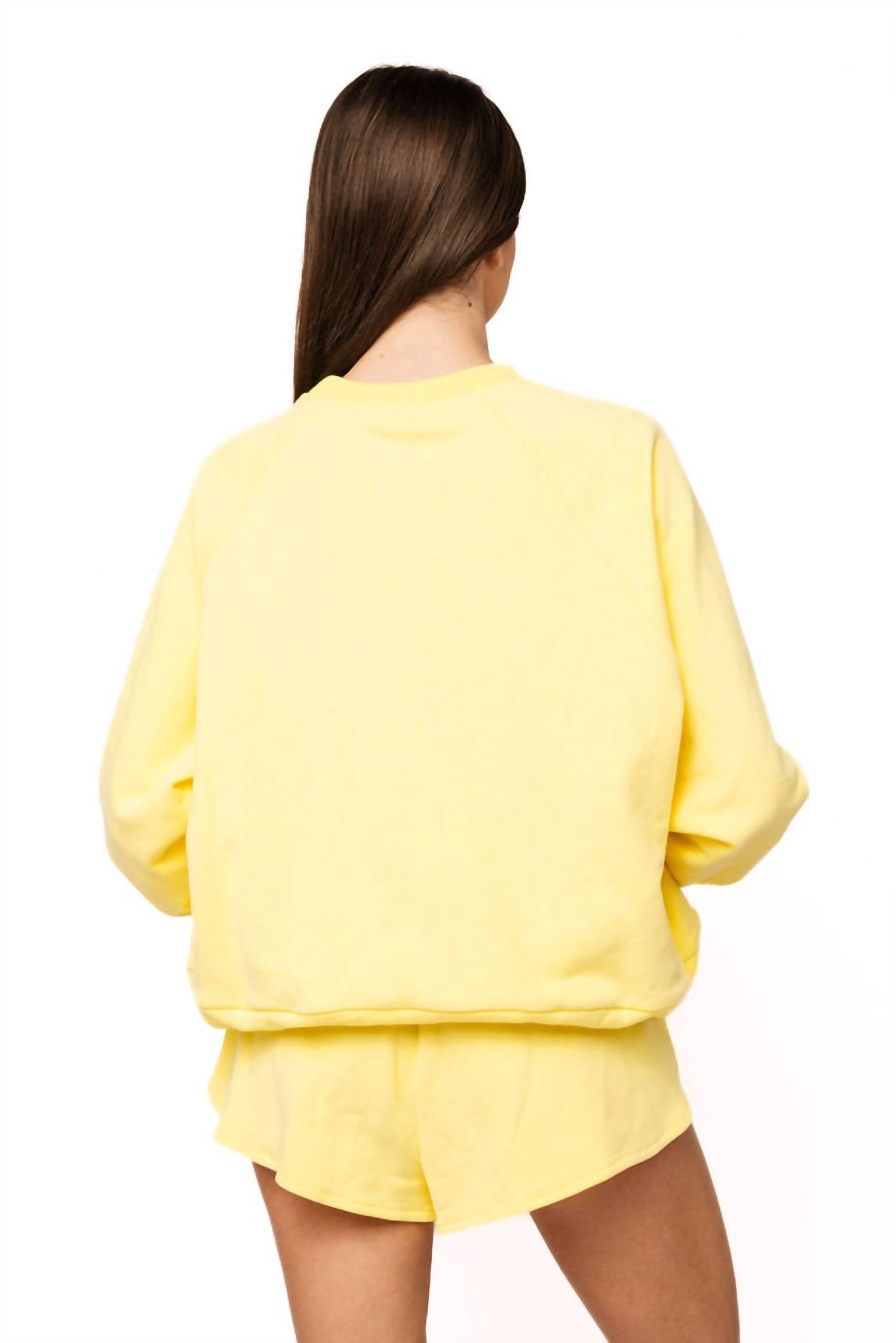 QUEEN OF SPARKLES Logo Tie Shorts in yellow - women's shorts - detail view