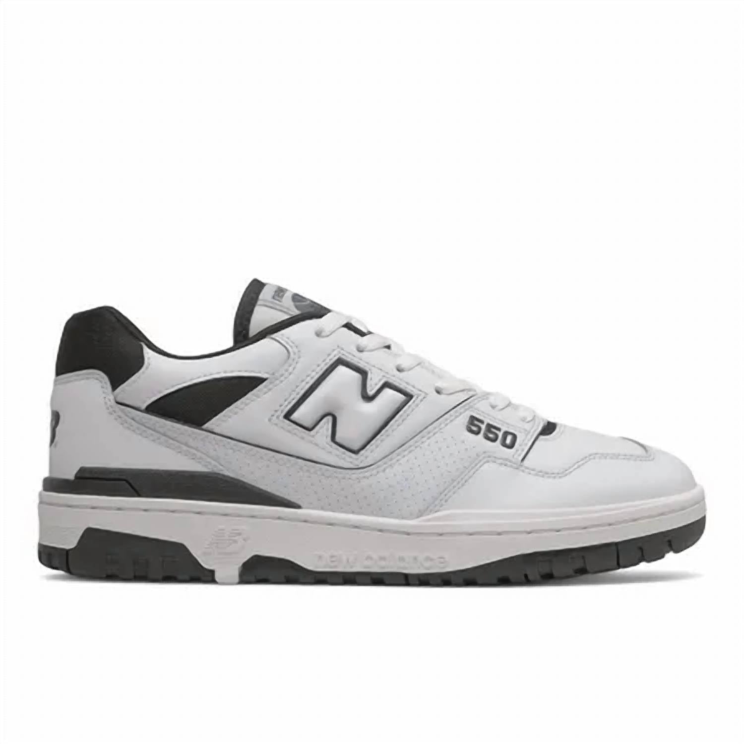 New Balance Men's 550 Sneaker in white black - men's sneaker