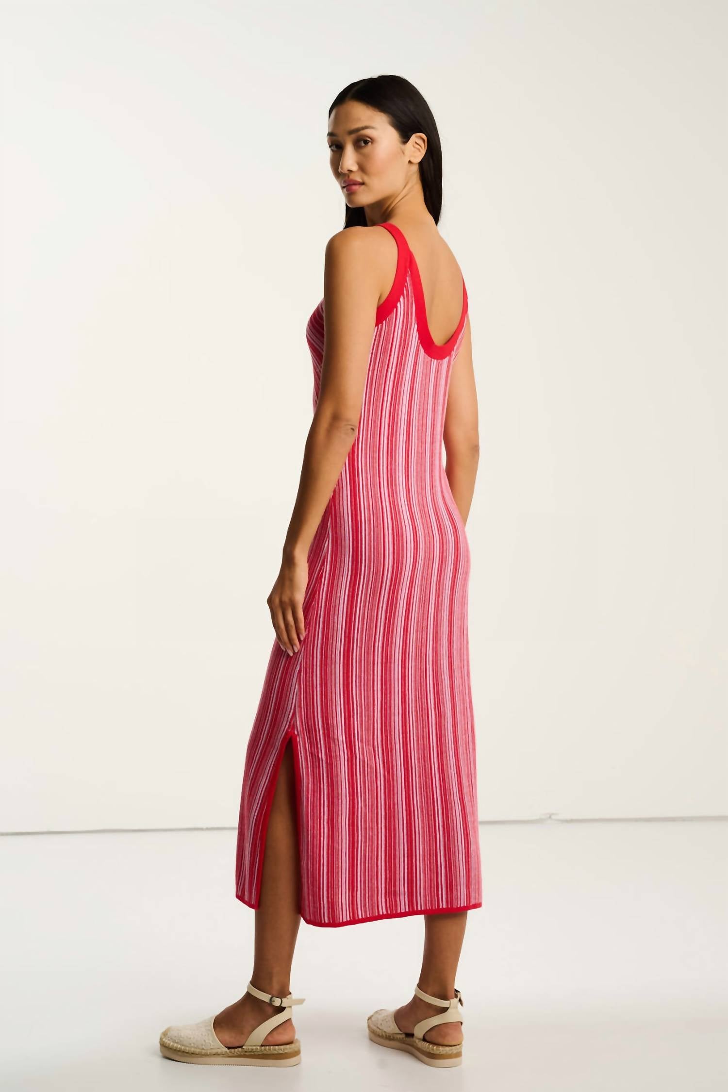LISA TODD Women's Sun Kissed Dress in lipstick combo - women's dress - alternate view