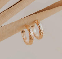 Hello Adorn Women's Flora Hoops in yellow gold - women's jewelry