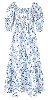 Apricot - Rose Cotton Milkmaid Midaxi Dress