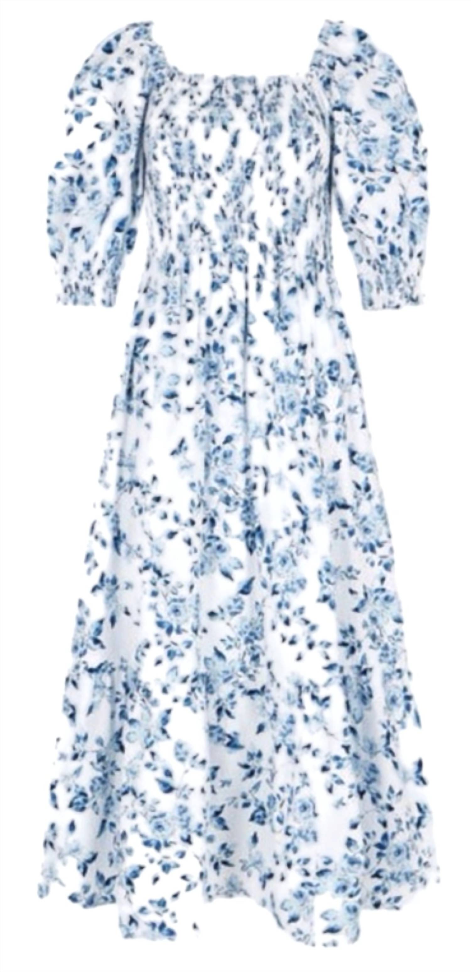 Apricot - Rose Cotton Milkmaid Midaxi Dress