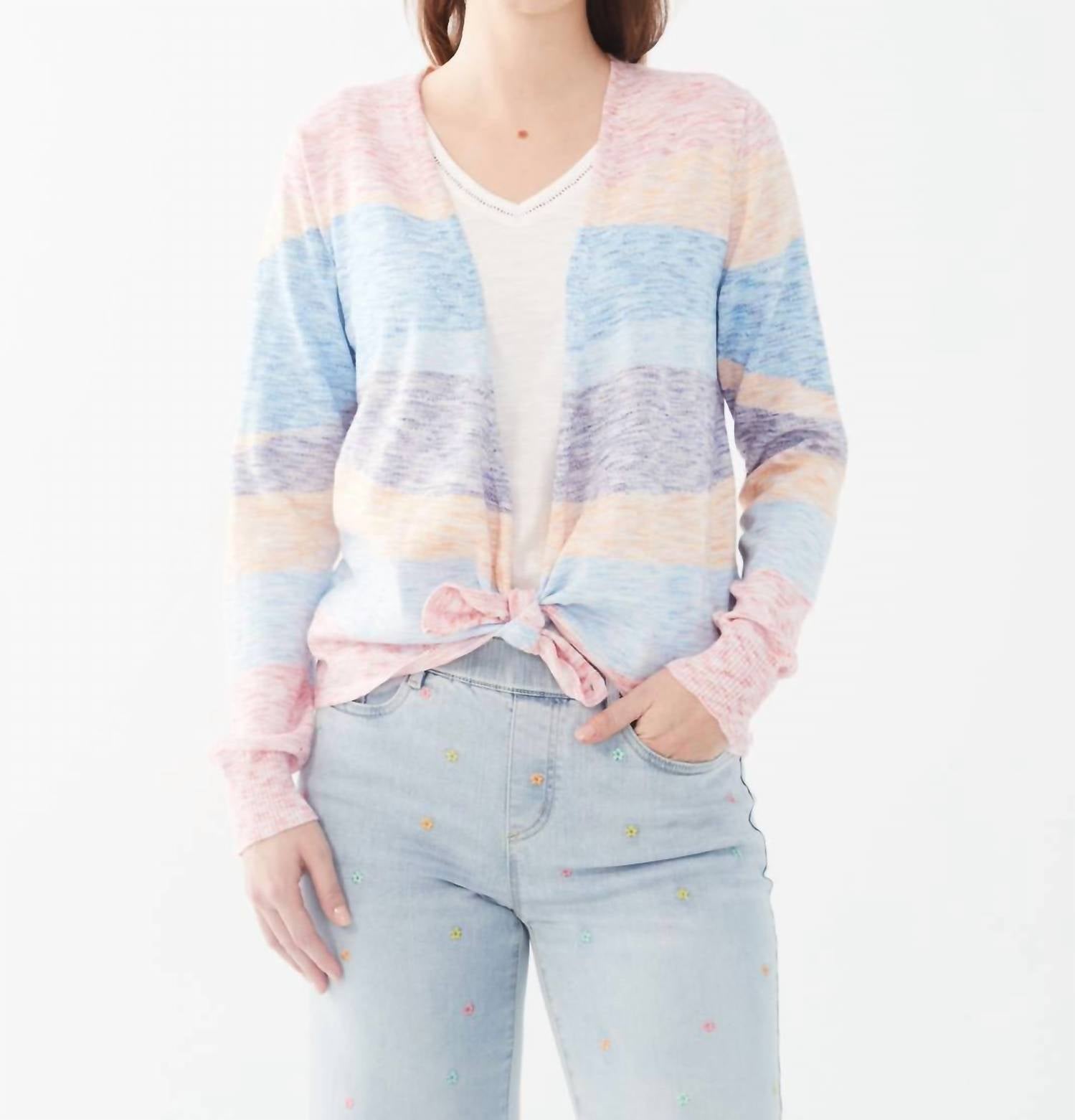 Fdj - 3 Way Long Sleeve Cardigan - Plus