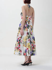 Dolce & Gabbana - Flower Halter Pleated Dress