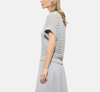 Luisa Cerano - Open Knit Short Sleeve Top