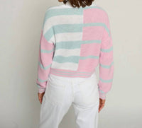 Central Park West - Colorblock Cropped Stripe Top