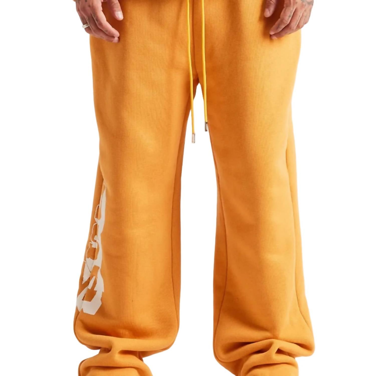 Diet Starts Monday Men's Star Sweatpants in yellow - men's pants