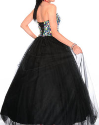 Precious Formals - High-contrast Beadwork Sparkling Ballgown