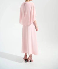 Joseph Ribkoff - Chiffon Overlay Maxi A-line Dress