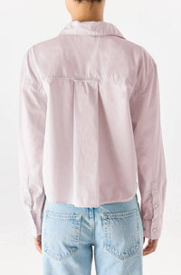 AMO Ruth Cropped Shirt in wisteria - women's blouse - alternate view