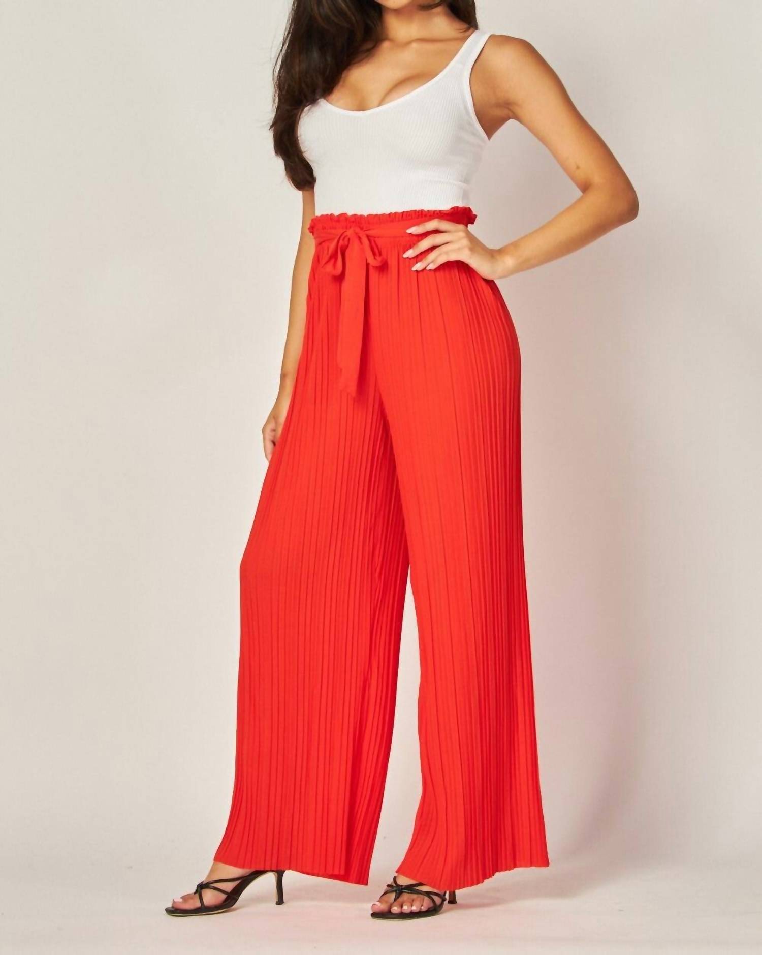 Love Poem - Tie Front Pleated Pant
