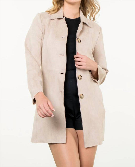 Thml - Button Up Suede Coat