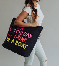 Panache Apparel - Women's Drink On A Boat Tote Bag