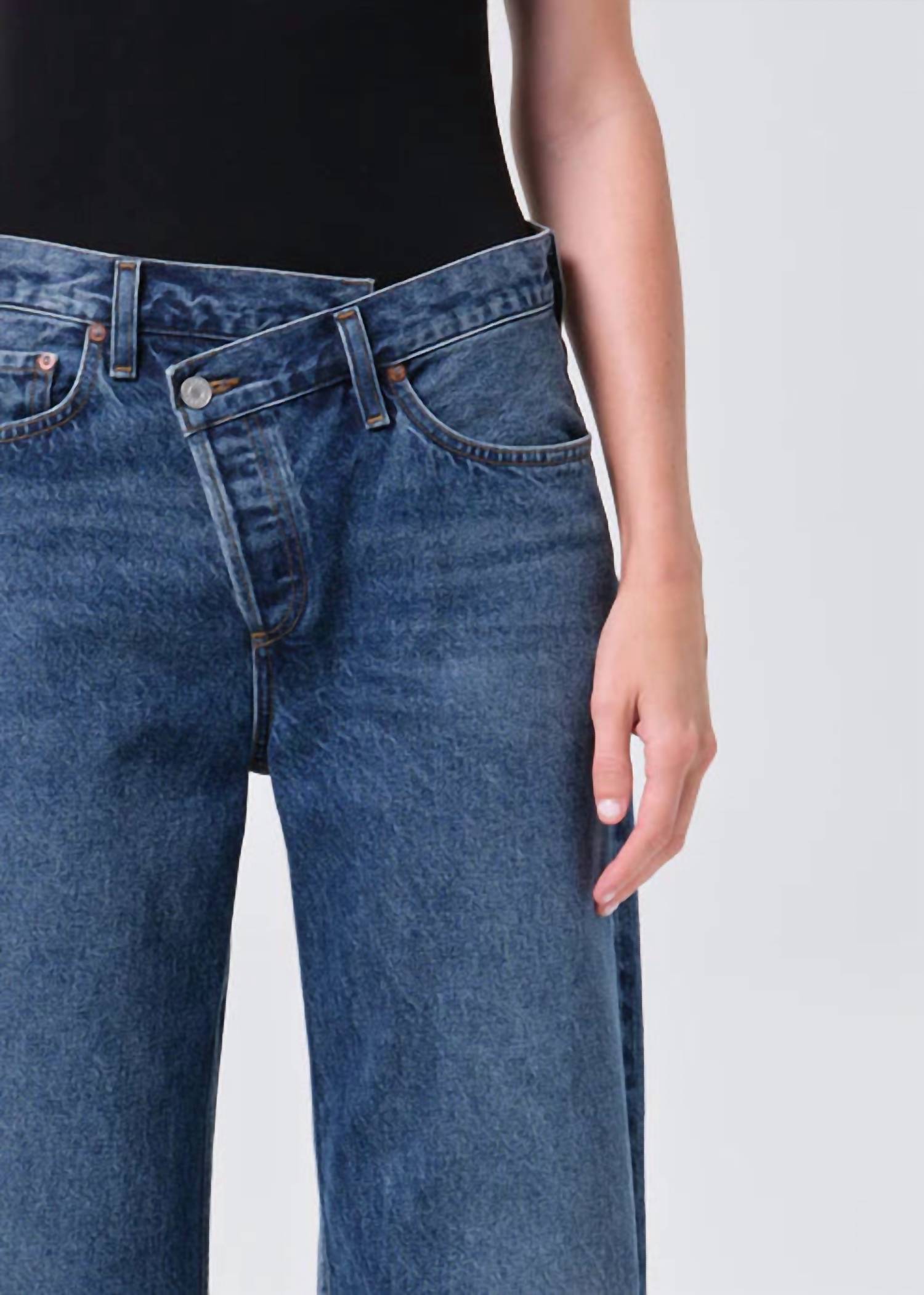 Agolde - Women's Arc Criss Cross Denim Jean