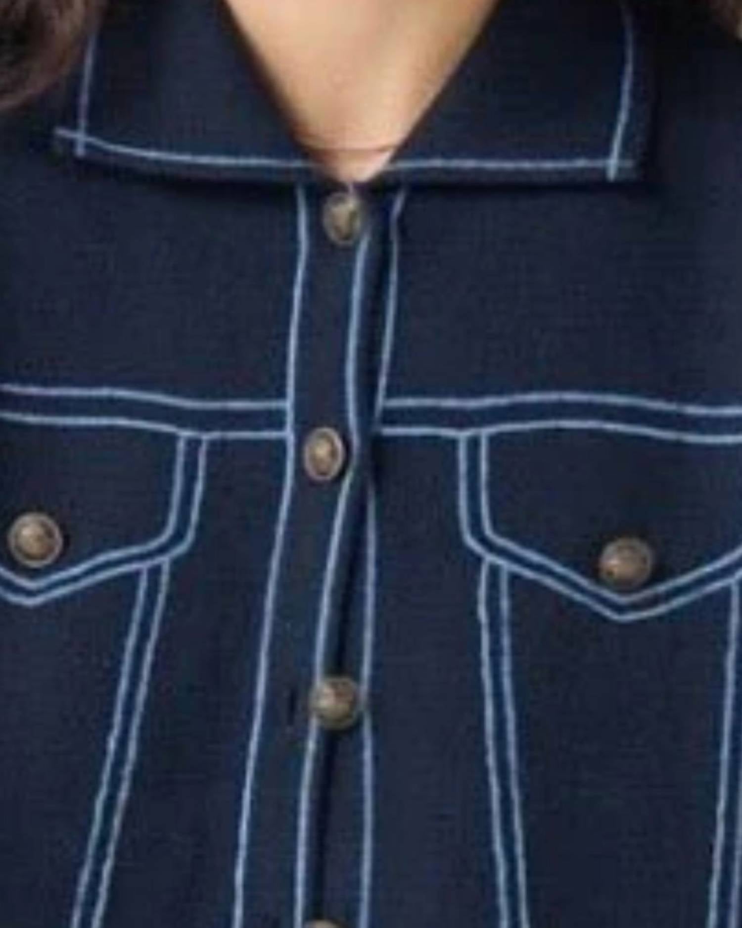 Autumn Cashmere - Short Sleeve Denim Jacket