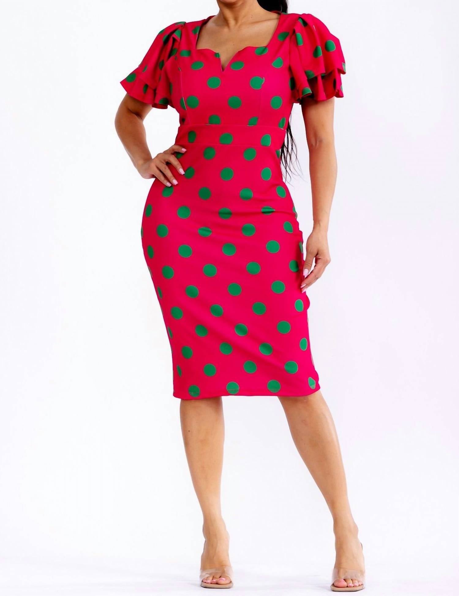 Karen T Design - Polka Dots Midi Dress