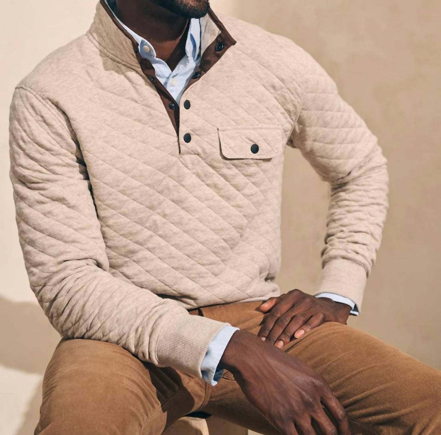 Faherty - Epic Quilted Fleece Pullover Sweatshirt