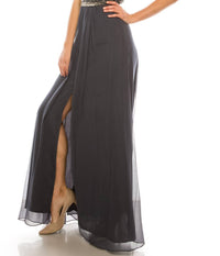 Aidan Mattox - Beaded Long A-line Evening Dress