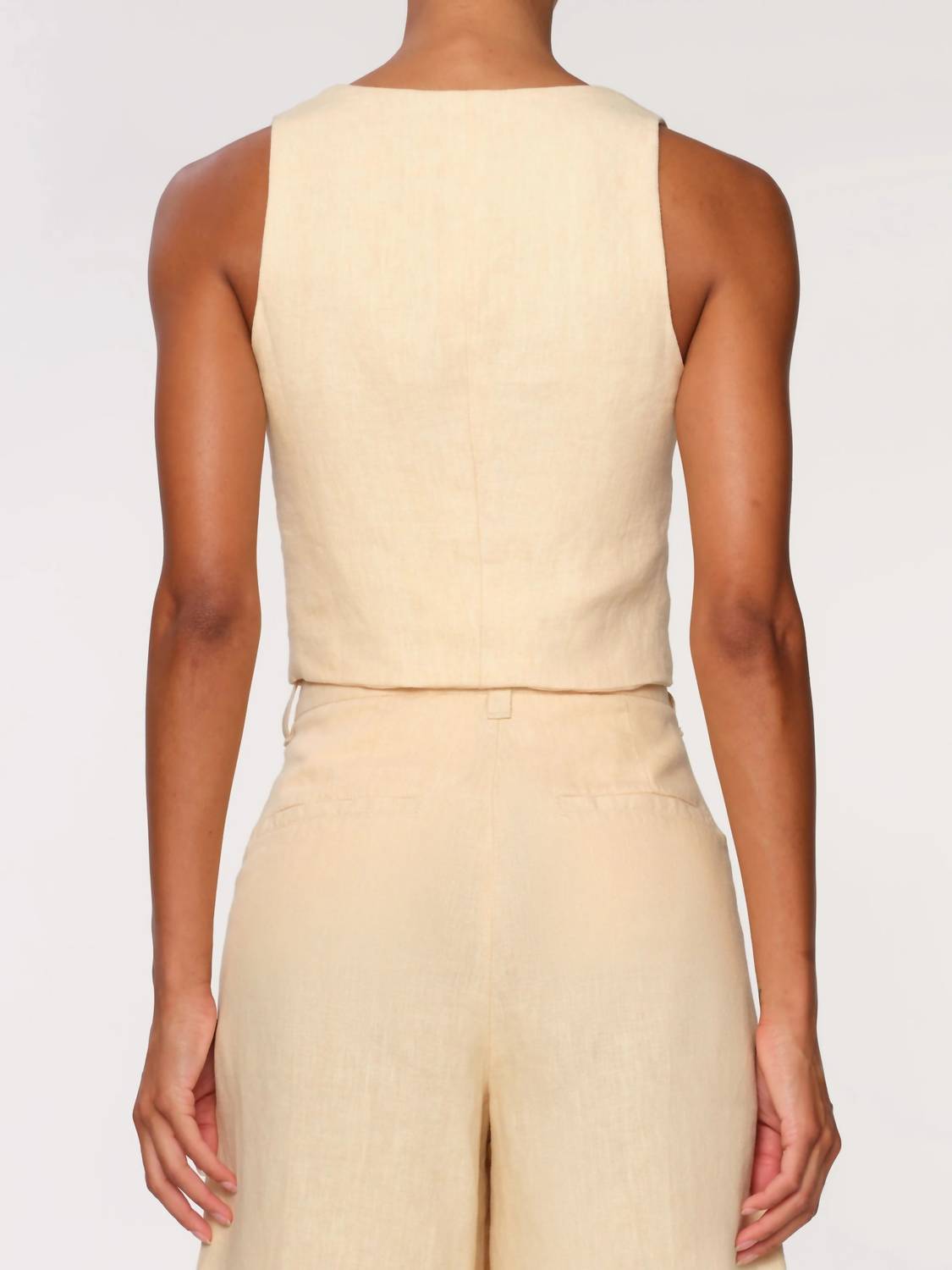 Dl1961 - Women'S - Lizzie Top Cropped Wheat Linen