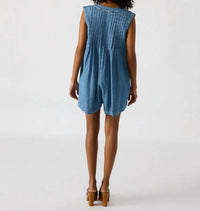 STEVE MADDEN Mick Denim Romper in blue - women's pants - detail view