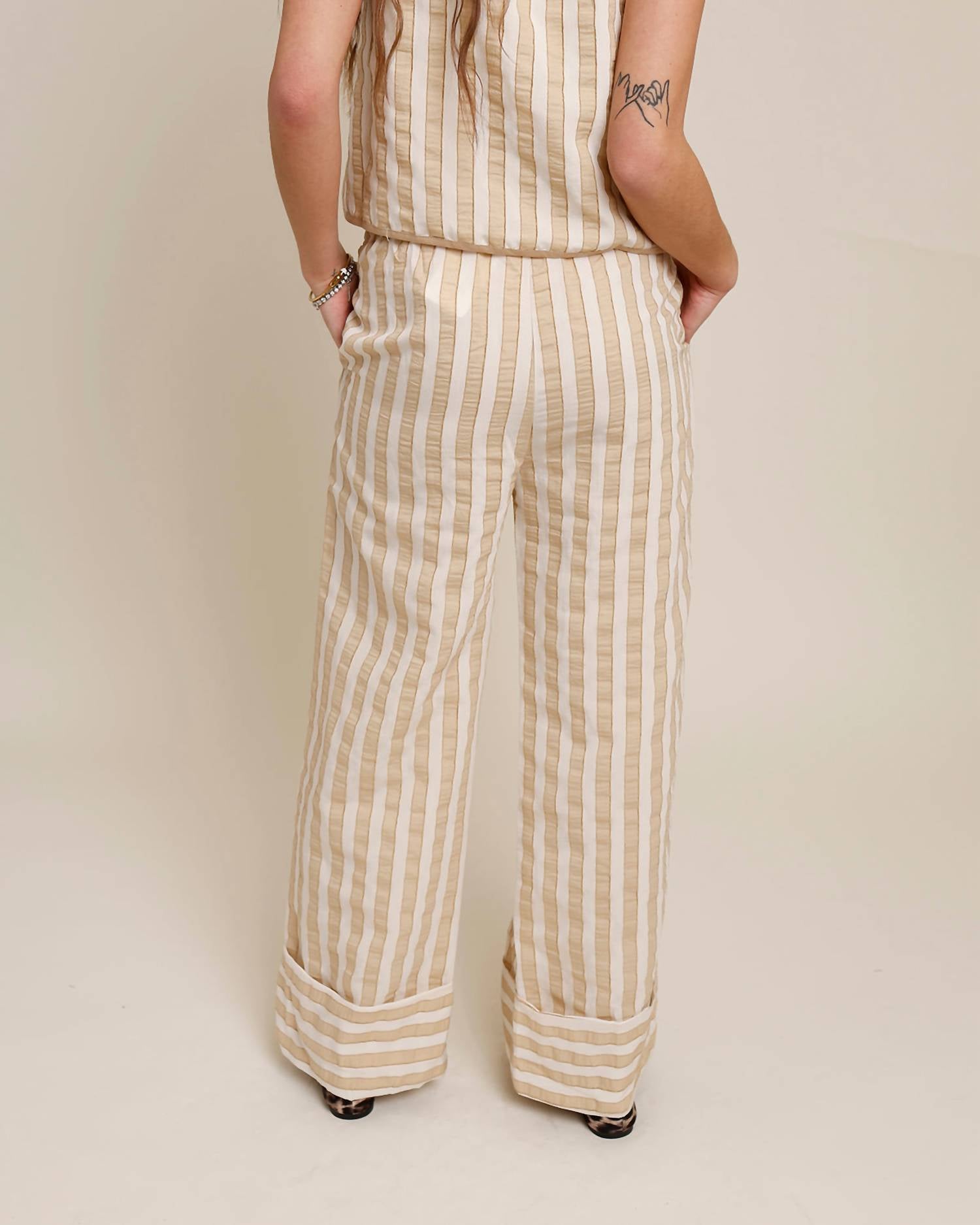 Line And Dot - Monaco Stripe Down Pants