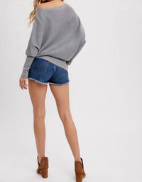 Bluivy - One Shoulder Pullover Sweater