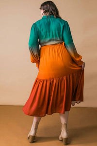 Flying Tomato - Printed Woven Midi Dress