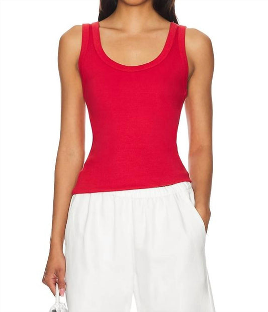 Enza Costa - Supima Rib Scoop Tank Top