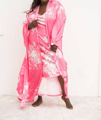 Isayes - Floral Maxi Robe - Plus