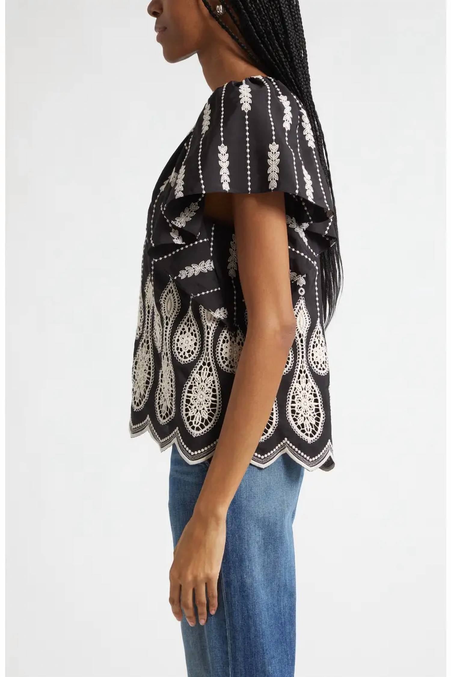 Ramy Brook - Bettie Embroidered Lace Top