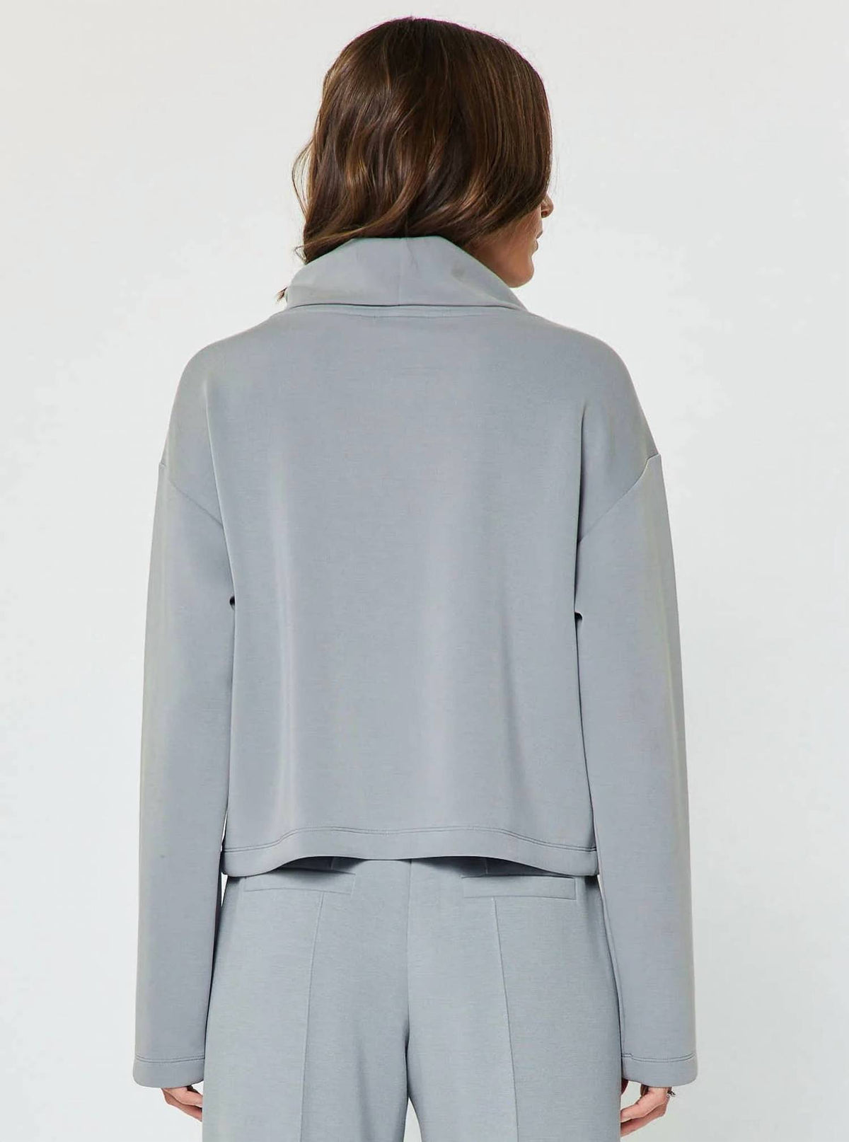 Current Air - Cowl Neck Pullover Sweatshirt And Wide Leg Pants Set