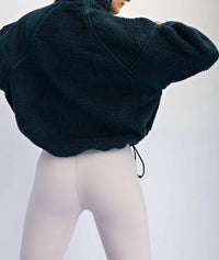 Rae Mode - Sherpa Mock Neck Quarter Zip Jacket
