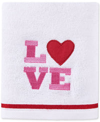Martha Stewart Collection - Hearts Embroidered Hand Towel