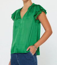Current Air - Double Flutter Short Sleeve Blouse