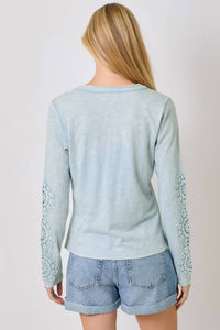 Mystree - Crochet Spot Henley Tee