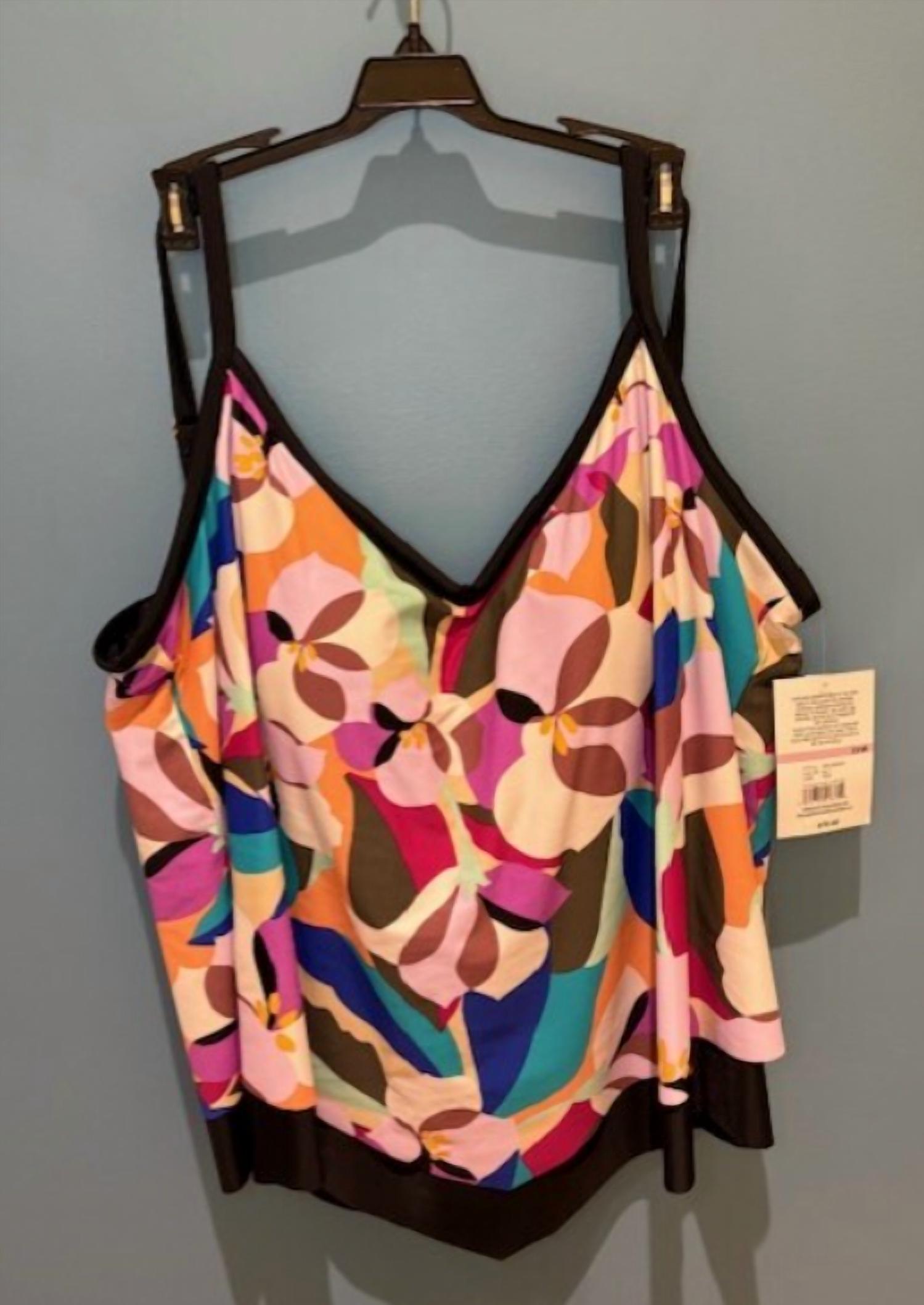 Maxine Of Hollywood - Women's Petals Floral Tankini - Plus