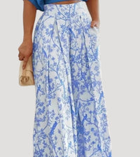 Paperdoll - V-neck Short Shirt And Wide Leg Pants Set