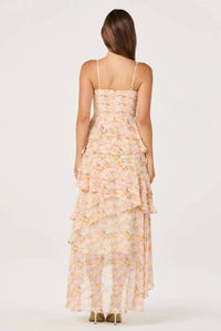 Astr - Coline Ruffle Chiffon Maxi Dress