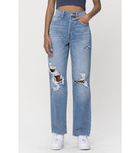 Cello - Super High Rise Distressed Jean