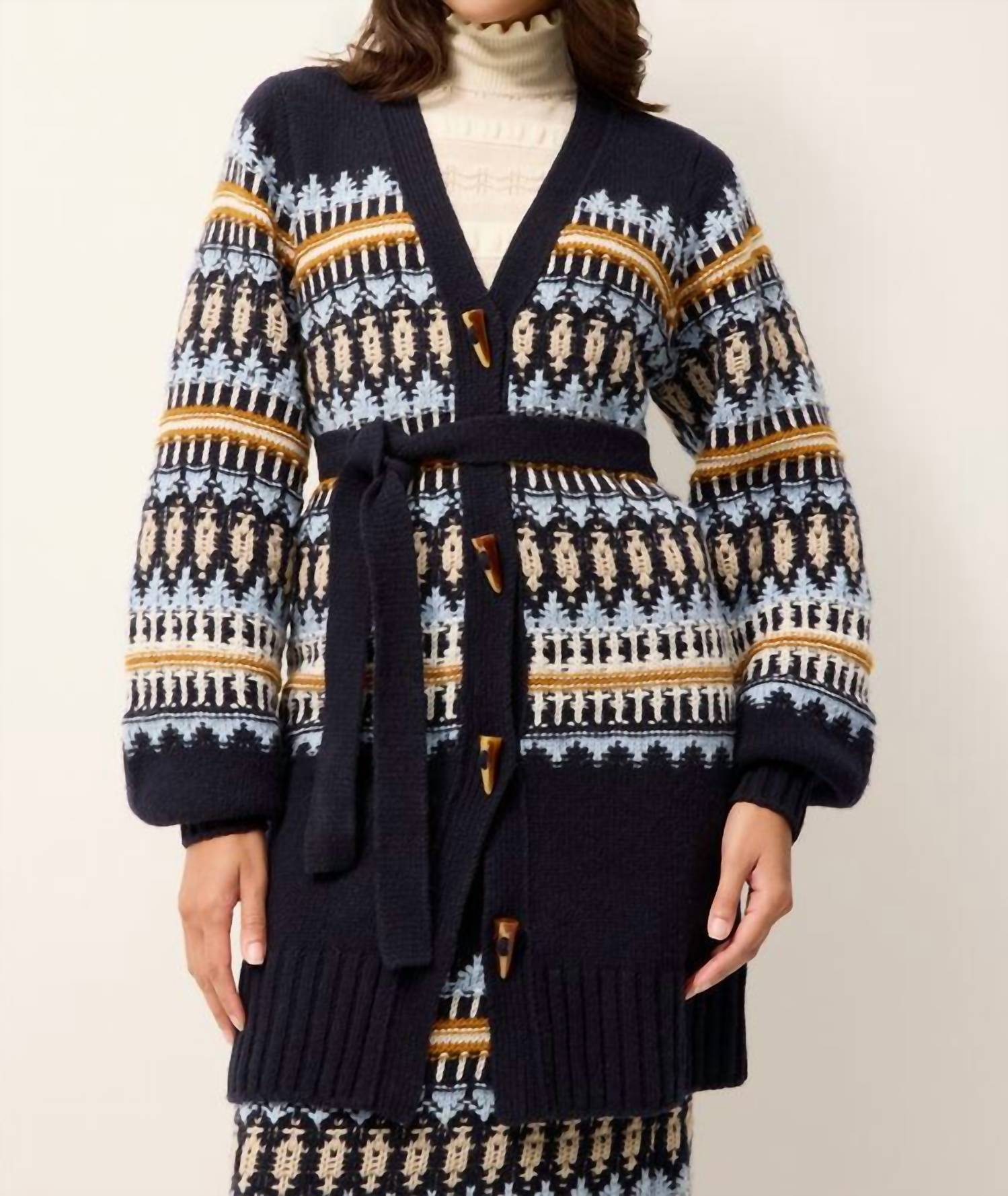 Marie Oliver Ferne Cardigan in sea - women's cardigan