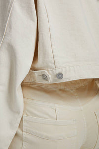 Bayeas - Cropped Long Sleeve Denim Jacket