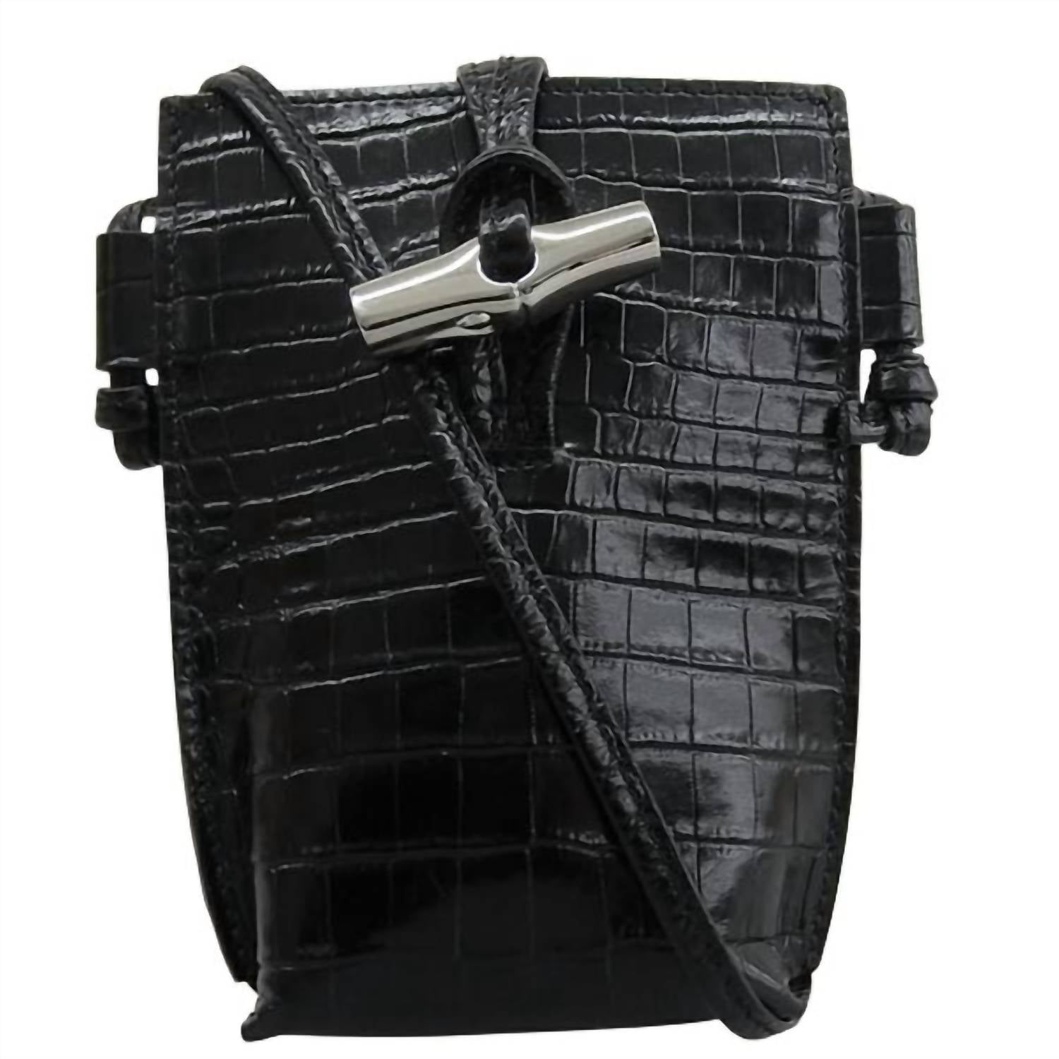 Longchamp - Women's Le Roseau Croc Phone Case