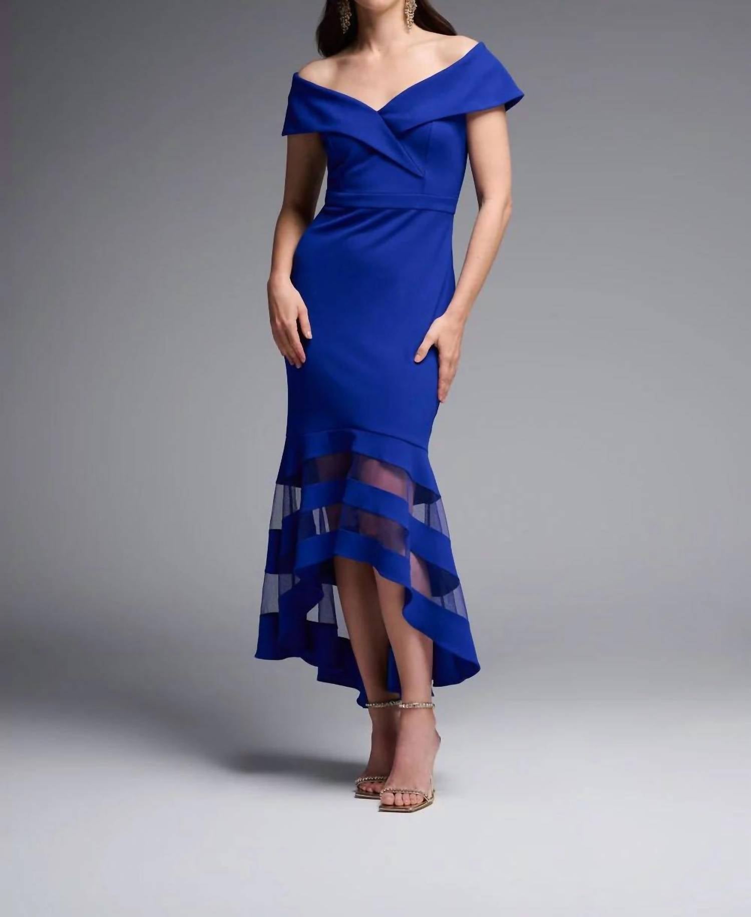Joseph Ribkoff - Off Shoulder Hi-low Dress