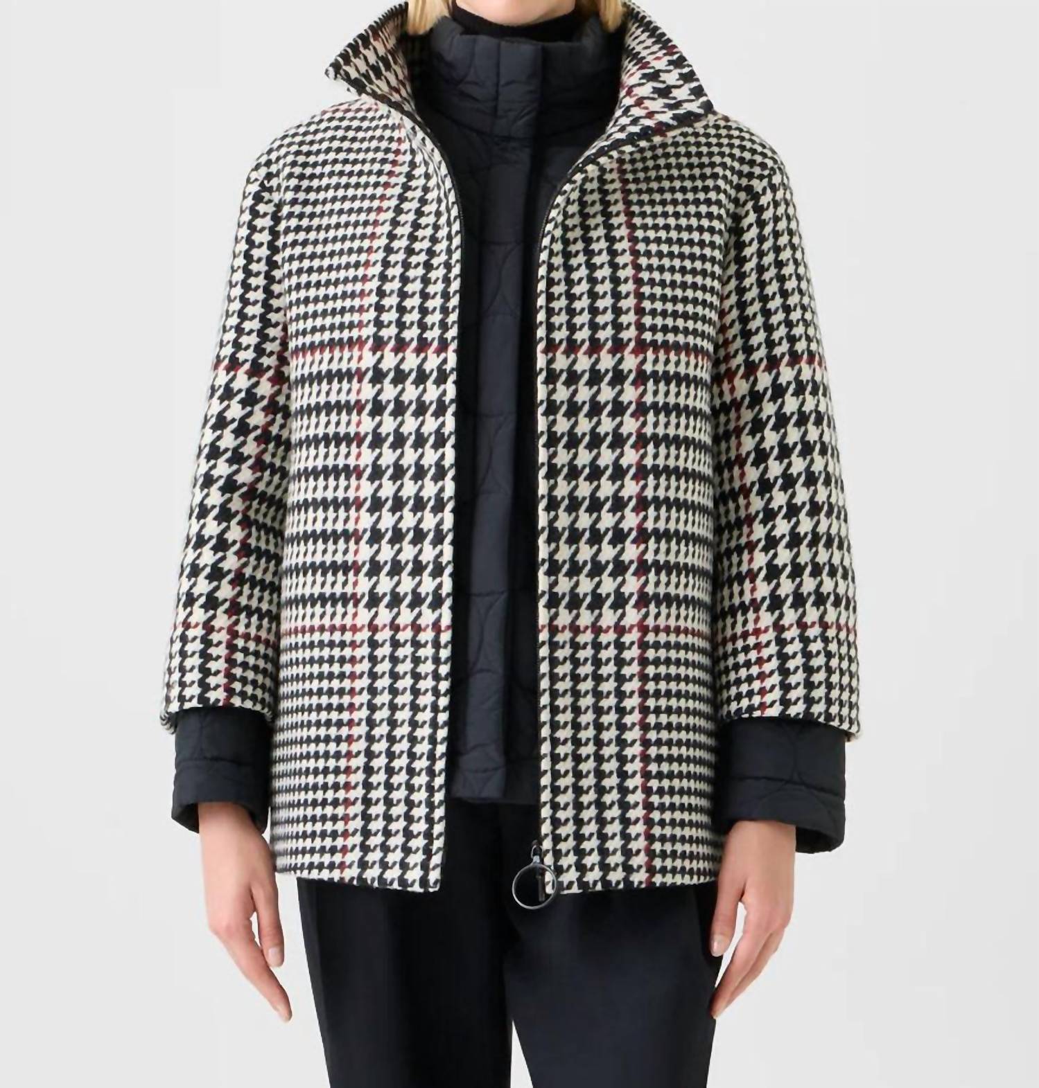 Akris Punto - Women's Glen Check 2-in-1 Carcoat