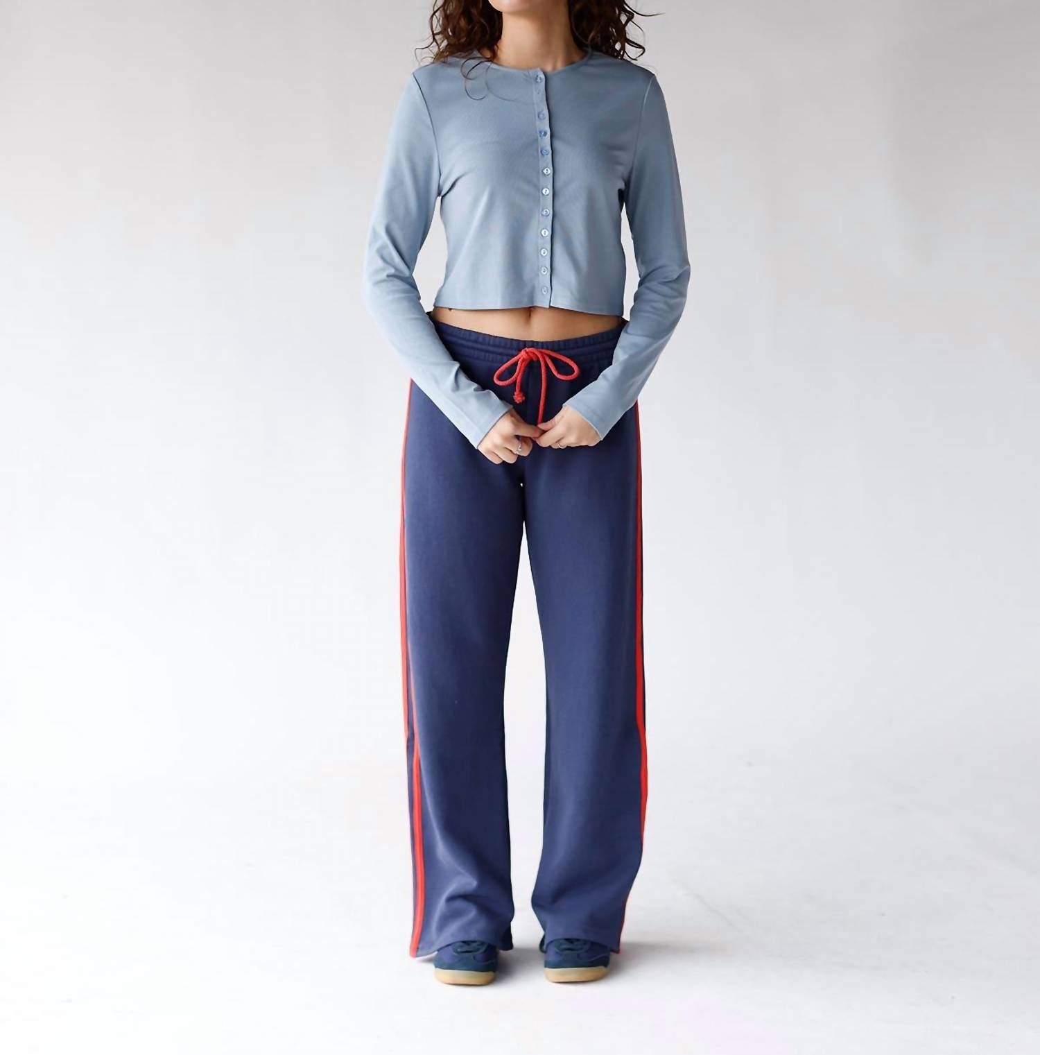 Things Between Lightweight Button-down Cardigan in light blue - women's cardigan