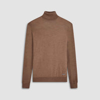 Bugatchi Uomo Wool Turtleneck Sweater in camel - men's sweater - view 5