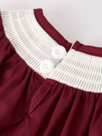 Rylee Faith Designs - Girls Smocked Church Christ Bishop Christening Romper