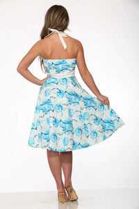 Orchid Bloom - Floral Halter Dress