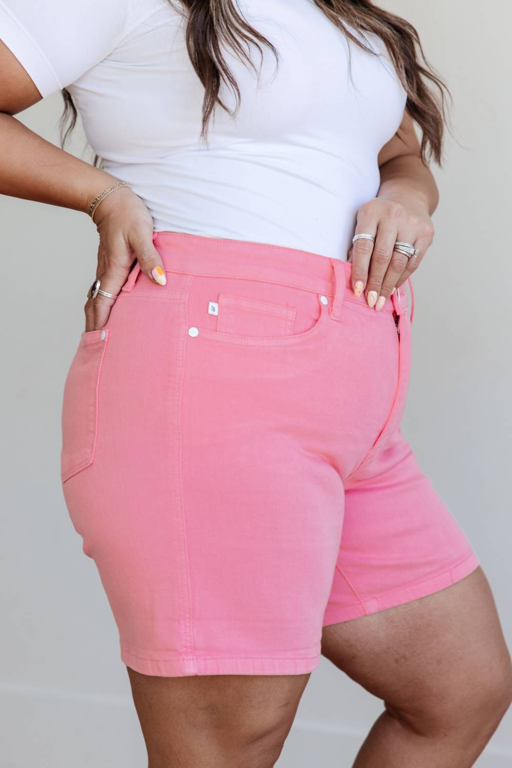 Judy Blue - High Rise Control Top Cuffed Shorts