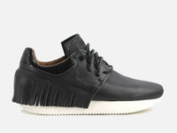 ESSEutESSE Women's Fringe Leather Sneaker in black - women's sneaker